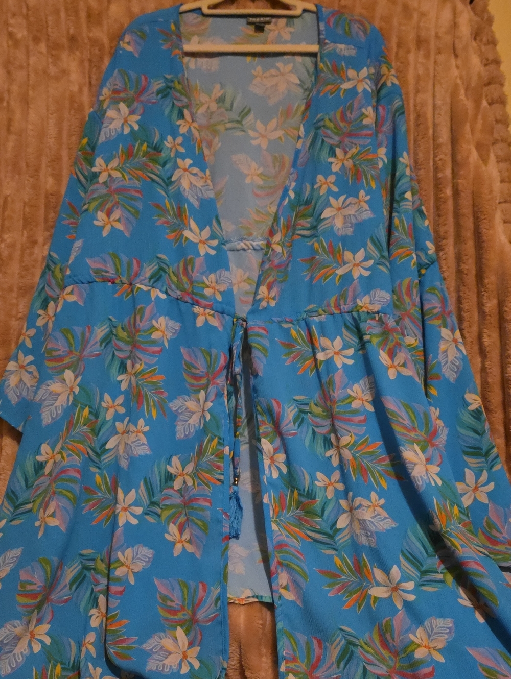 torrid Blue Tropical Floral Swim Coverup
